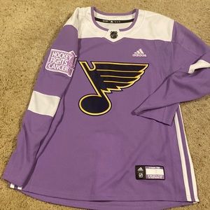 Adidas hockey fights cancer St. Louis blues sweater (jersey)